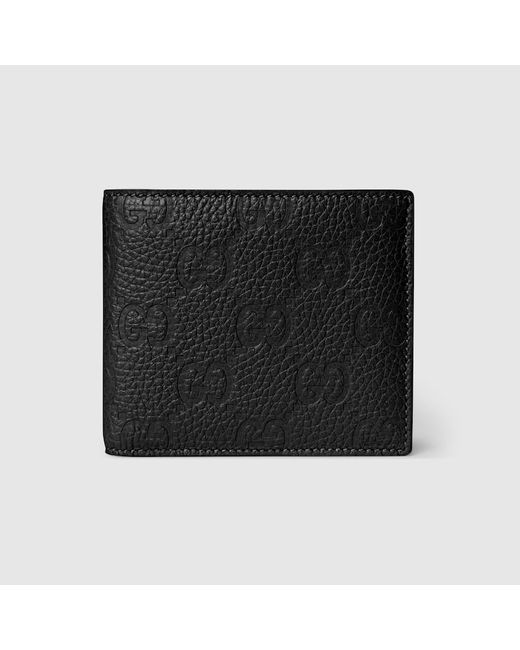 メンズ Gucci 〔グッチ インプリント〕コインウォレット, ブラック, レザー Black