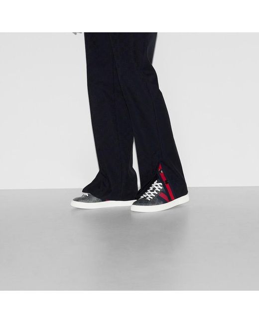 Sneaker Ace Con Dettaglio Web di Gucci in Blue da Uomo