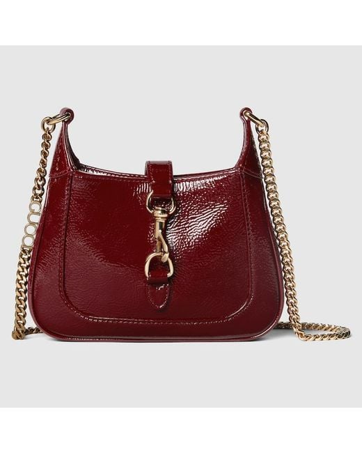 Gucci Red Jackie Notte Mini Bag, Leather