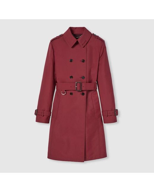 Gucci Red Double Gabardine Trench Coat