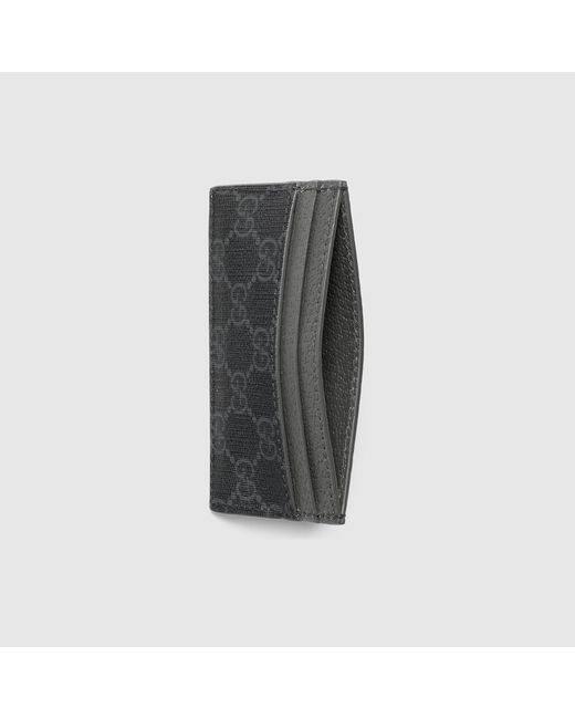 Gucci Black GG Card Case With GG Detail for men