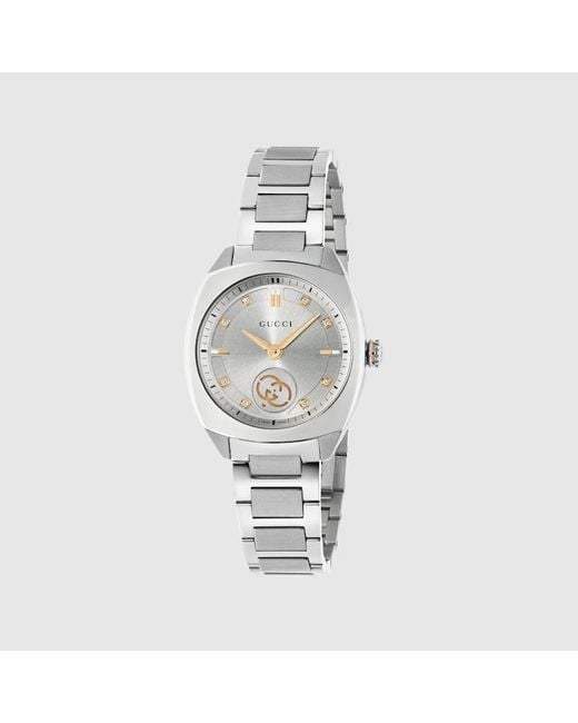 Gucci Metallic Interlocking Watch, 29Mm