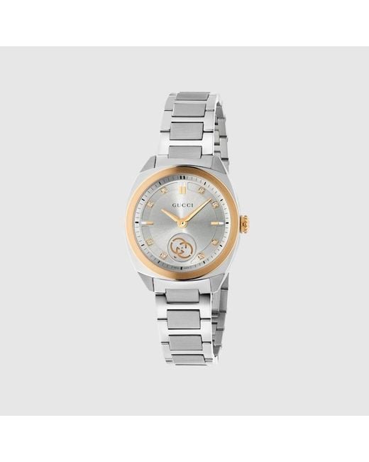 Orologio Interlocking, 29 Mm di Gucci in Metallic