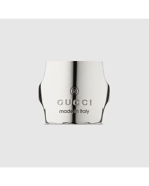 Gucci Metallic Trademark Crystal Ring
