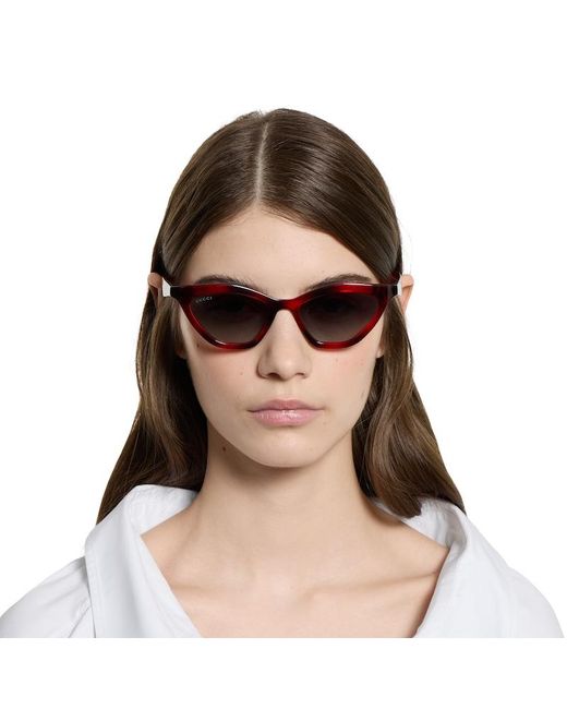 Gucci Red Cat Eye Sunglasses