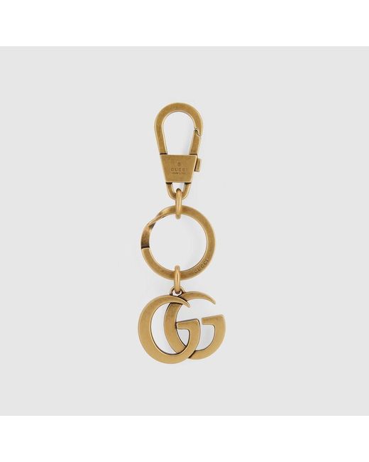 Gucci Metallic Double G Keychain, Metal for men
