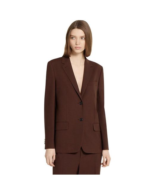 Gucci Brown Stretch Light Wool Jacket