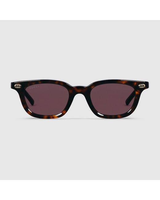Gucci Brown Oval Frame Sunglasses for men