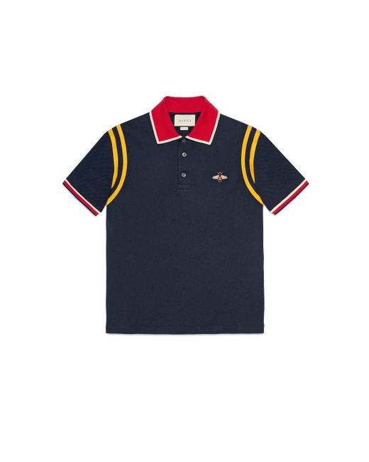 gucci cotton polo with bee