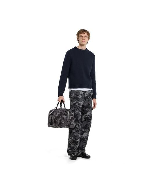 Gucci Black Gg Canvas Large Duffle Bag, Gg Canvas for men