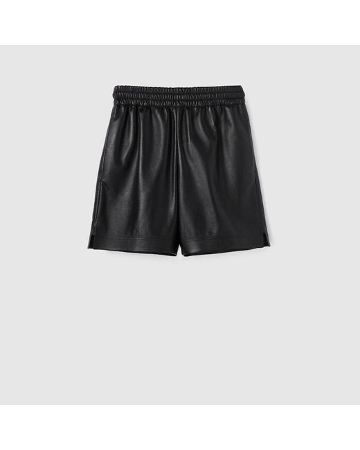 Short En Cuir Contrecollé Et Jersey, Taille Gucci pour homme en coloris Black