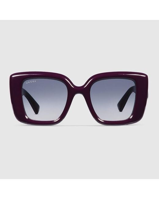 Lunettes De Soleil Monture Papillon Gucci en coloris Blue