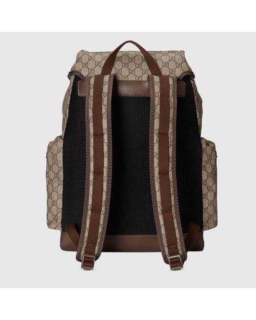 Mochila de skateboard gg supreme con tribanda Gucci de Lona de color Neutro  para hombre | Lyst