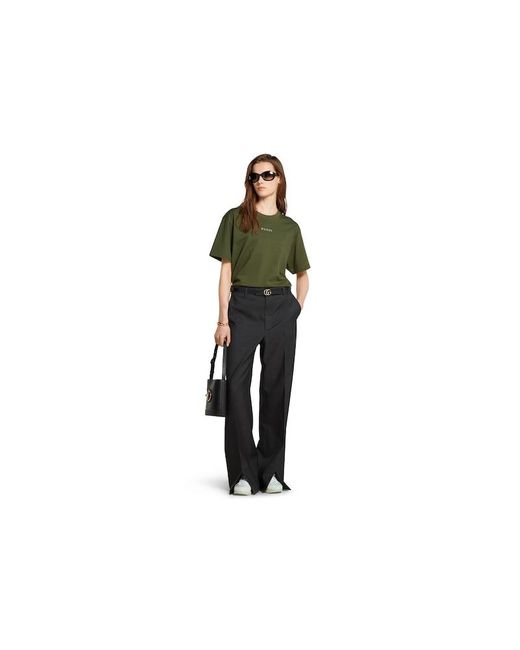 Gucci コットンジャージー Tシャツ, グリーン, ウェア Green