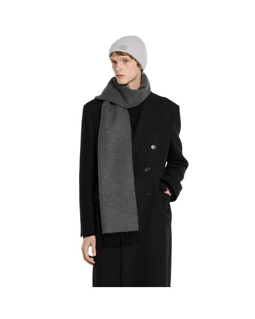 Gucci Schal Aus Kaschmir Mit Patch in Gray für Herren