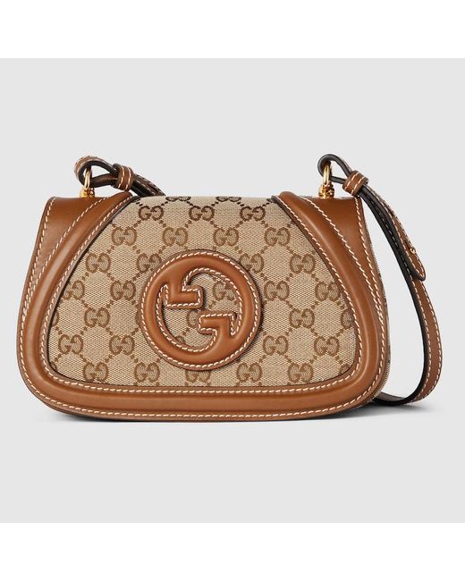 Gucci Blondie Mini Shoulder Bag Leather in Brown Lyst UK