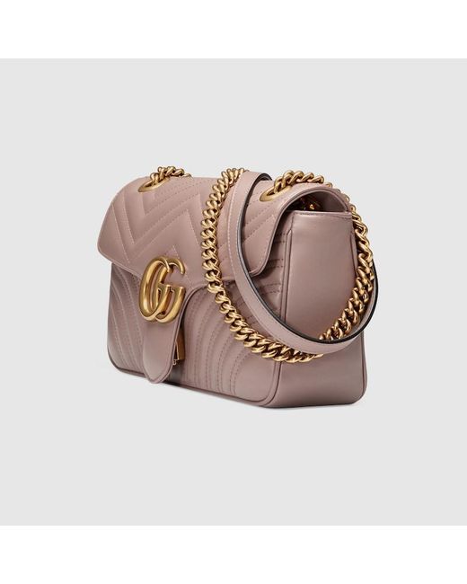 Gucci Pink GG Marmont Matelassé Shoulder Bag