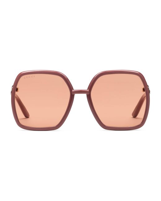 Gucci Pink Square-frame Sunglasses