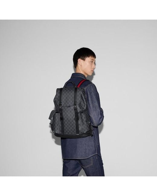 Gucci Black Gg Large Backpack for men