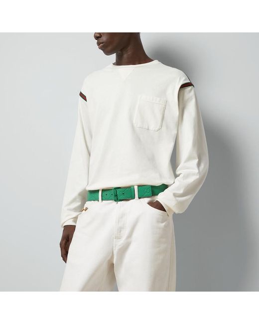Gucci Green GG Rubber-effect Belt for men