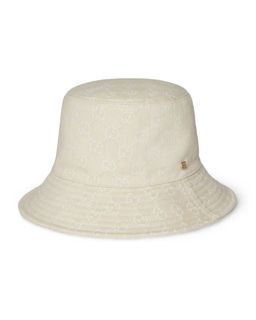 Gucci Natural GG Denim Bucket Hat for men