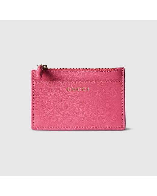 【GUCCI】バンブー付き カードケース Gucci バンブー付き カードケース, ピンク, レザー ピンク | Lyst