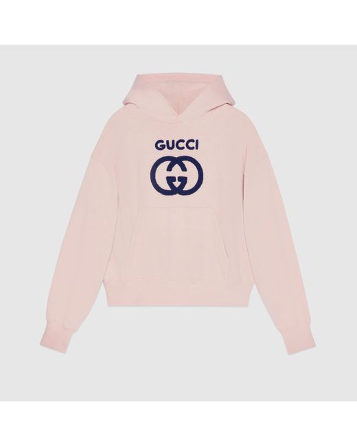 Gucci インターロッキングg コットンジャージー スウェットシャツ, ピンク, ウェア Pink