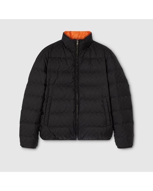 Gucci Black Reversible Gg Nylon Zip Jacket for men