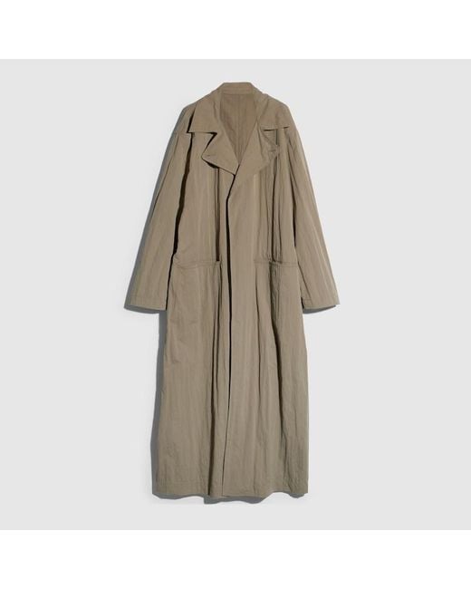 Gucci Natural Washed Matte Nylon Trench Coat, Size 40 It, Ready-To-Wear
