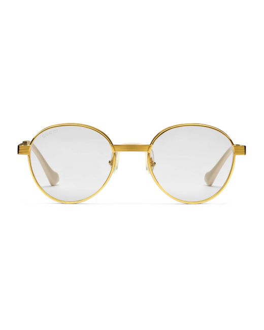 Gucci Sonnenbrille mit rundem Rahmen in Metallic für Herren