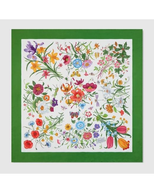Gucci Green Silk Scarf