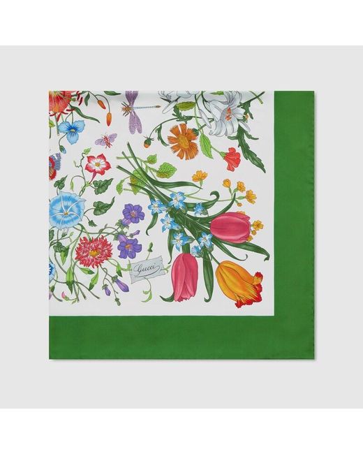 Gucci Green Silk Scarf