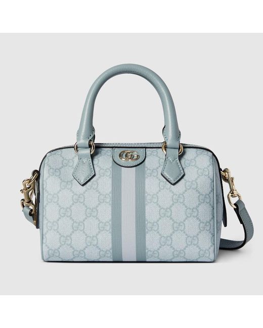 Gucci Blue Ophidia Mini Top Handle Bag, , Gg Canvas