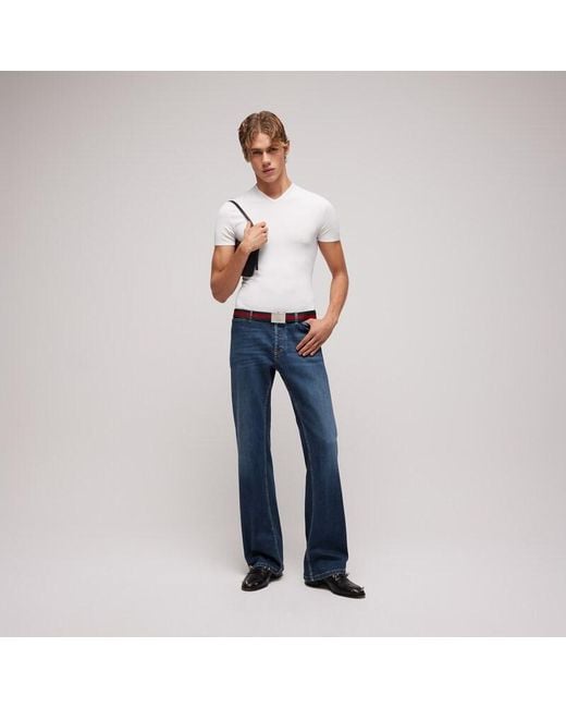 Gucci Blue Stretch Cotton Denim Pants for men