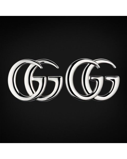 Gucci Metallic Gg Marmont Stud Earrings