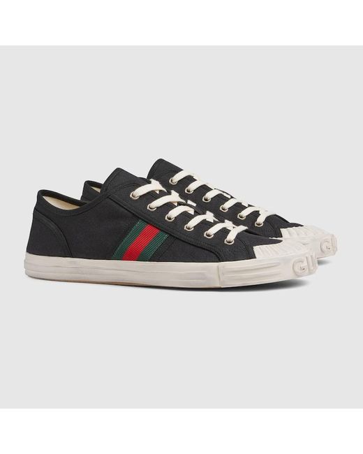 Gucci Black Sneaker With Web for men