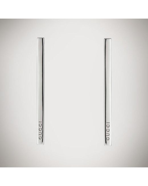 Orecchini A Barra Lunga di Gucci in White