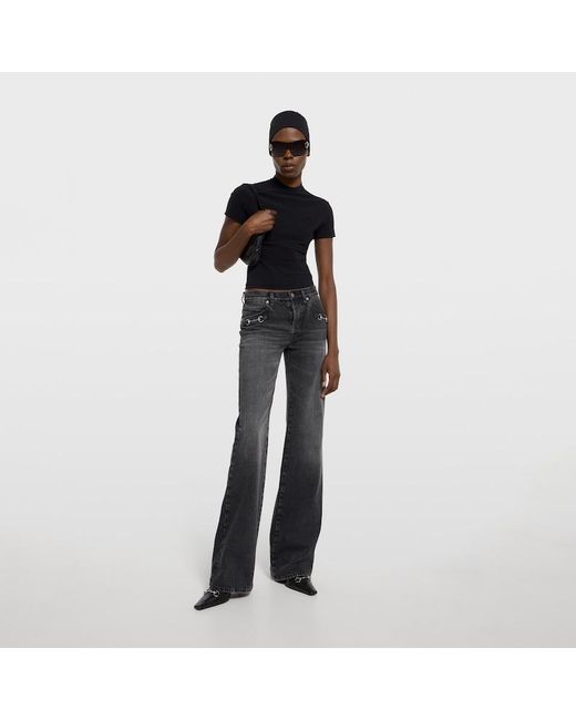 Gucci Black Rayon Jersey T-Shirt With Embroidery