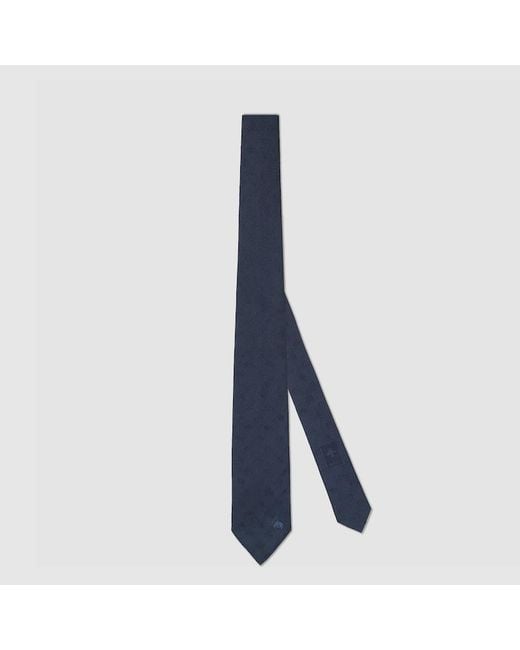 Cravate En Jacquard De Soie À Motif Équestre Gucci pour homme en coloris Blue