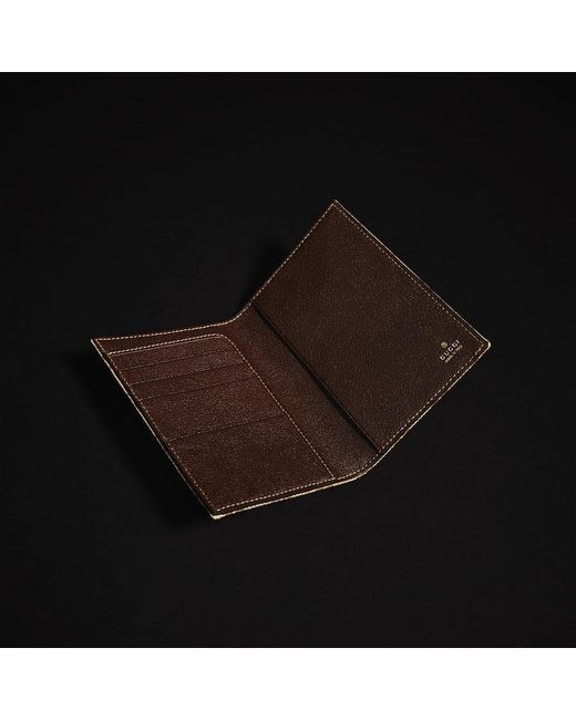 Gucci Brown Essence Classic Passport Case, Original Gg Fabric