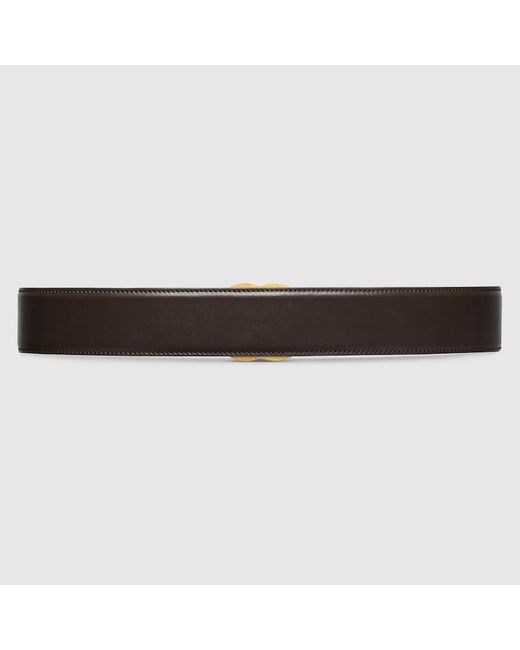Gucci Brown GG Marmont Wide Belt for men