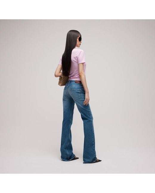 Gucci Blue Stretch Cotton Denim With Horsebit