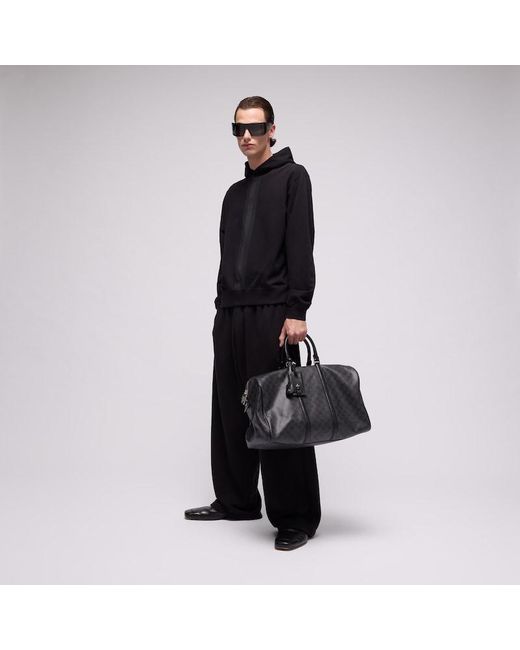 Gucci Black Cotton Hooded Sweatshirt With Muted Web for men