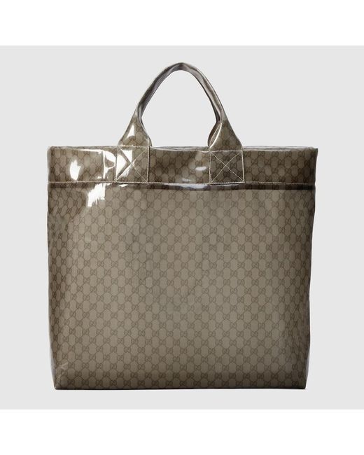 Gucci Green GG See-through Tote Bag for men