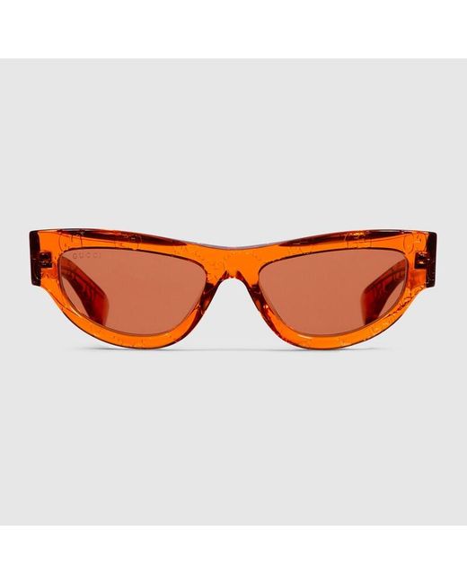 Gucci Orange Cat Eye Sunglasses