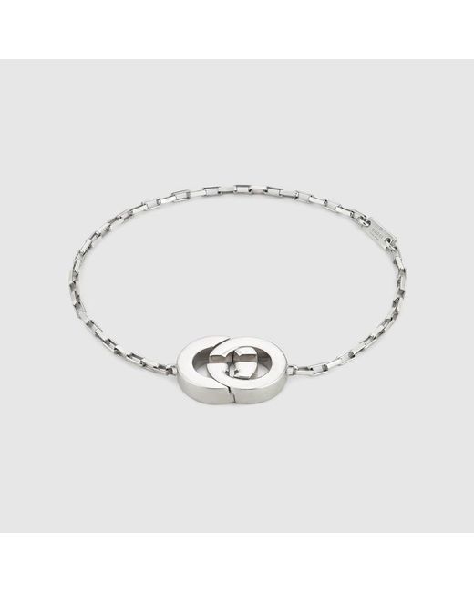 Gucci Metallic Interlocking Charm Bracelet