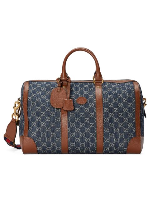 Gucci Denim Duffle Bag With 