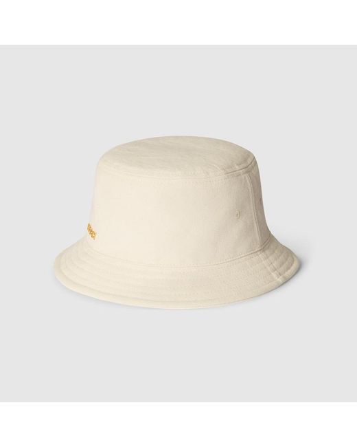 Gucci Natural Canvas Bucket Hat