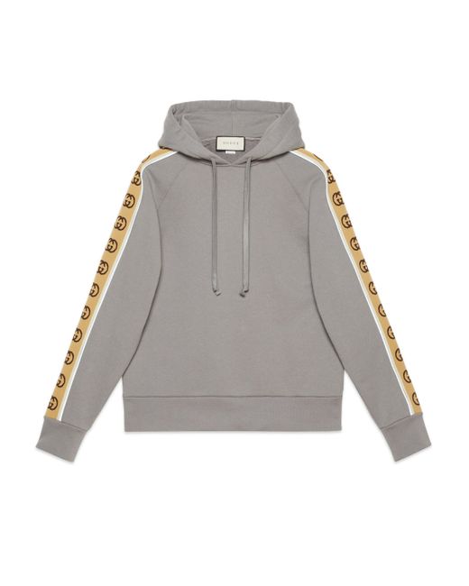 Sudadera con capucha de punto de algodón Gucci de Algodón de color Gris  para hombre: ahorra un 2 % | Lyst