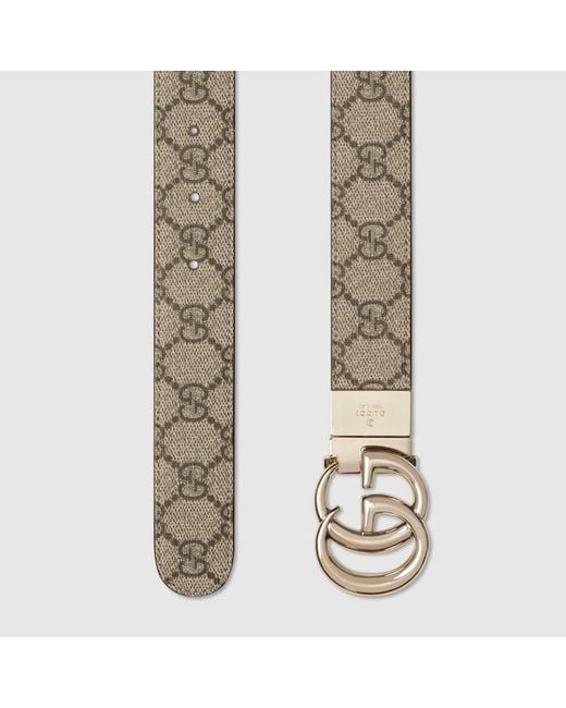 Gucci Red Reversible Gg Marmont Wide Belt, Size 100